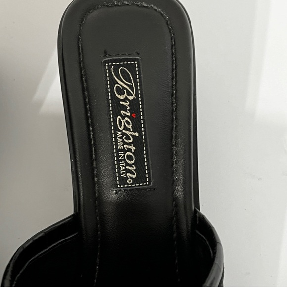 Brighton Ilsa Black Wedge Mules - Picture 4 of 7